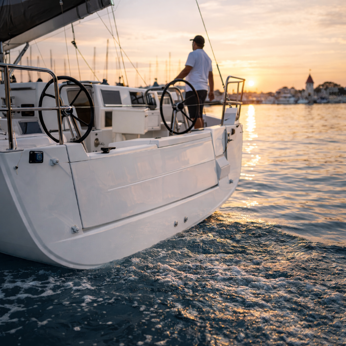 Big sailboat with electric propulsion